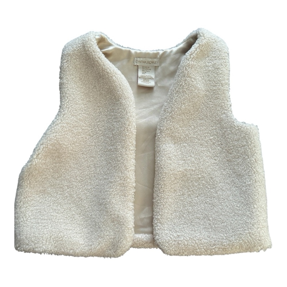 Cynthia Rowley Cream Fleece Kids Vest